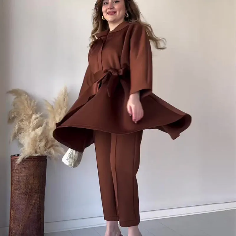 💖Women's Elegant Solid Top & Pants Two-Piece Set