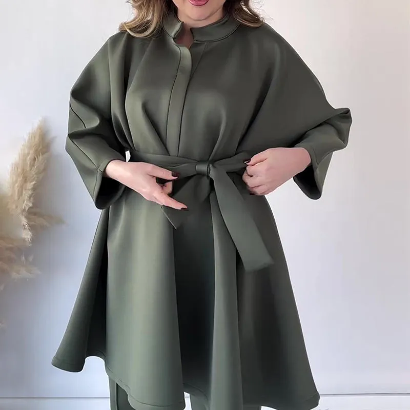 💖Women's Elegant Solid Top & Pants Two-Piece Set