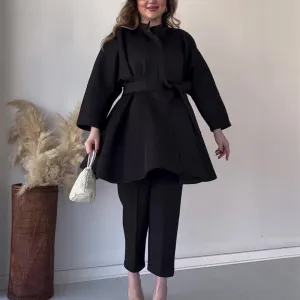 💖Women's Elegant Solid Top & Pants Two-Piece Set