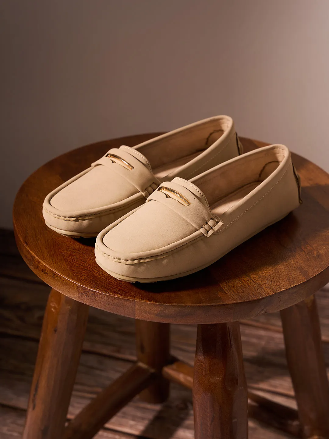 Women's Khaki Soft & Premium Loafers (IU2002)