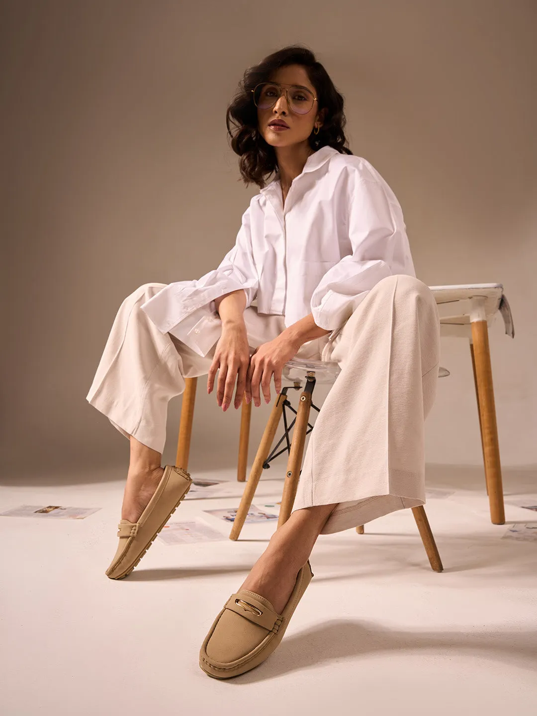 Women's Khaki Soft & Premium Loafers (IU2002)