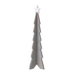 Wooden Tree with White Star, Medium