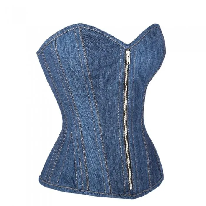 Wyatt Denim Overbust Corset