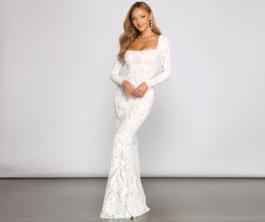 Yesenia Formal Stylish Sequin Mermaid Dress